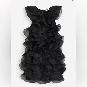 H&M ruffle mini black party dress size: medium -  new with tags